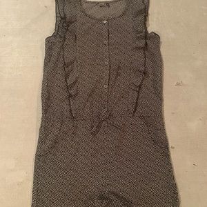 Black and White Polka Dot Sleeveless Romper